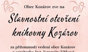 Slavnostní otevření knihovny v Kozárově